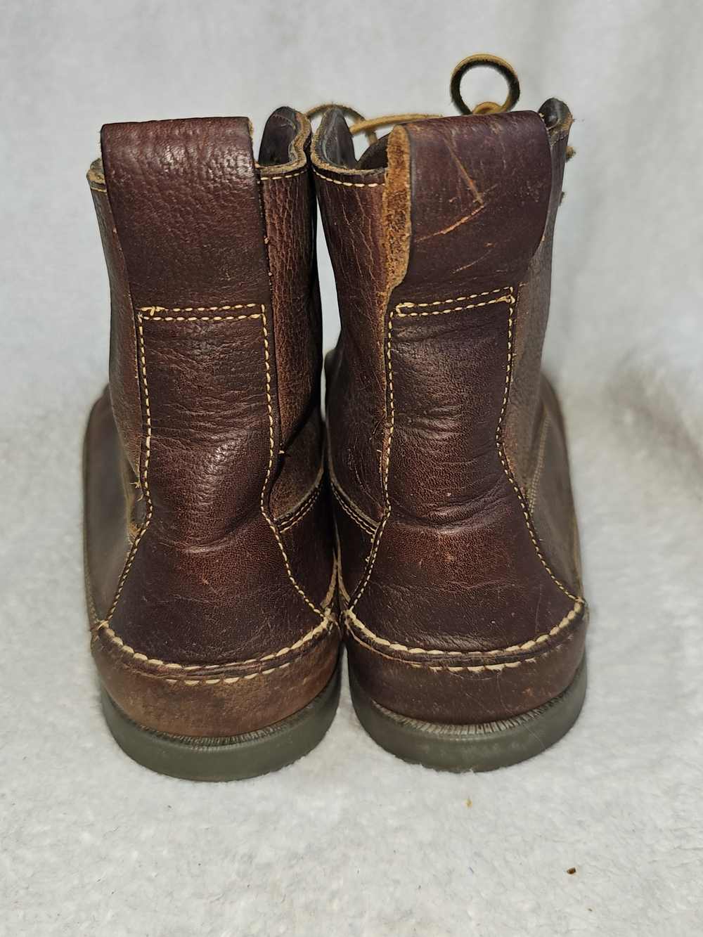 L.L. Bean Handsewn Moccasins, Ranger Moc Signature Leather Boots Men's 12 D. - Picture 5 of 16